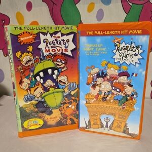 Vtg Rugrats Movie VHS Tapes Set The Rugrats Movie The Rugrats In Paris Movie